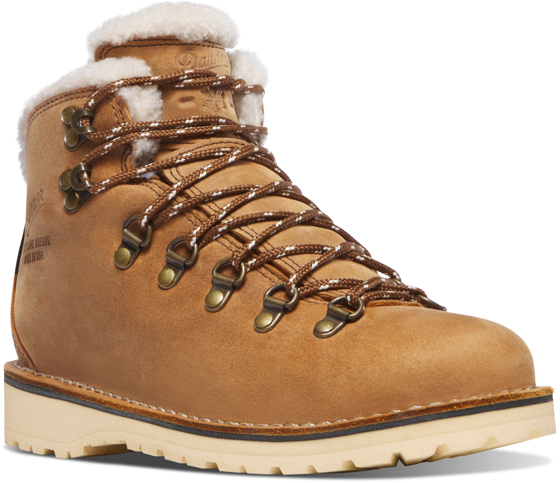 Danner Women's Mountain Pass Shearling Brown Hiking Boots 33307