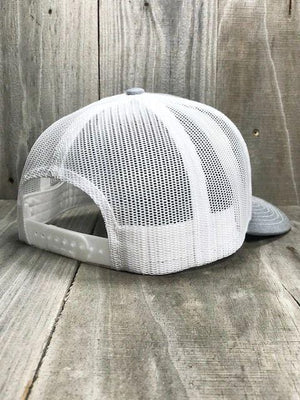 American Flyway Waterfowl 112XL Heather Grey - White Mesh Back - The Original Trucker Hat