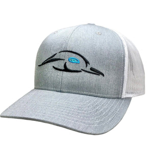 American Flyway Waterfowl 112XL Heather Grey - White Mesh Back - The Original Trucker Hat