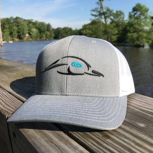 American Flyway Waterfowl 112XL Heather Grey - White Mesh Back - The Original Trucker Hat