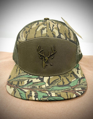American Flyway Waterfowl 7 Panel Buck Logo Mossy Oak Greenleaf & Olive