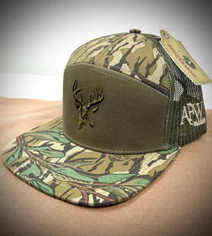 American Flyway Waterfowl 7 Panel Buck Logo Mossy Oak Greenleaf & Olive