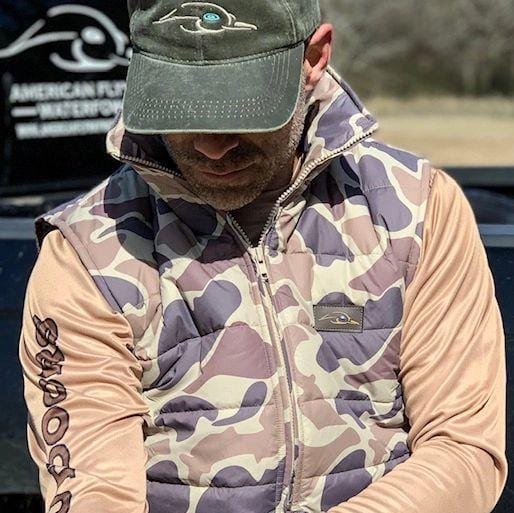 AF Waterfowl Old School Camo Puffer Vest