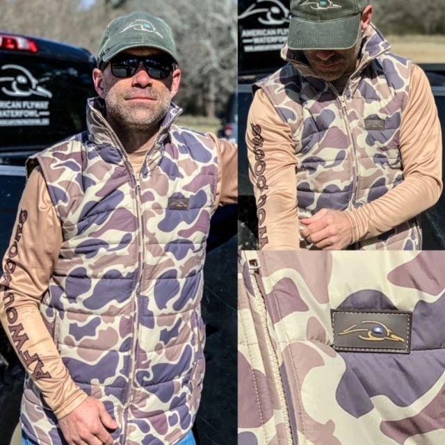 Camouflage puffer vest top