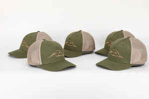 American Flyway Waterfowl Army Olive - Khaki Mesh Back Five Panel