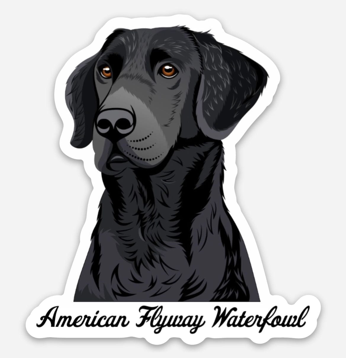 American Flyway Waterfowl Black Lab Sticker