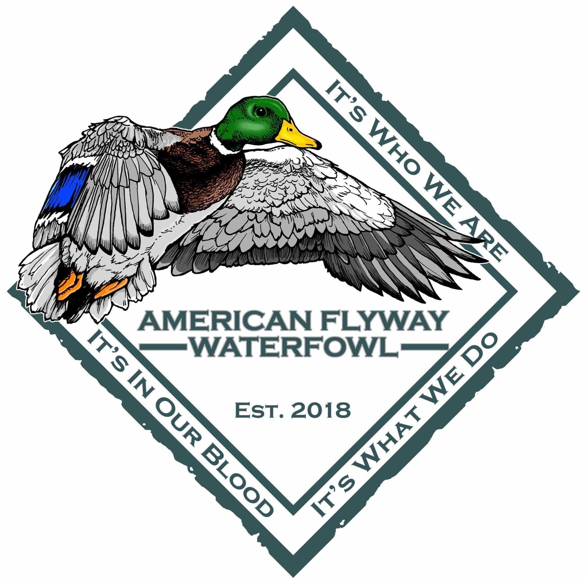 American Flyway Waterfowl Diamond Mallard Sticker