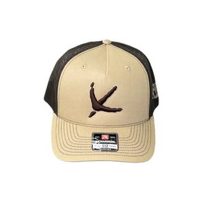 American Flyway Waterfowl Khaki & Brown Mesh Back- 112