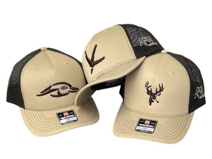 American Flyway Waterfowl Khaki & Brown Mesh Back- 112