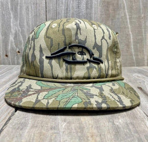 American Flyway Waterfowl Old Rope Hat Mossy Oak Greenleaf w- 3D AF Waterfowl Logo