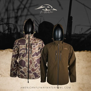 American Flyway Waterfowl Outerwear Grey Lightweight Rain Jacket