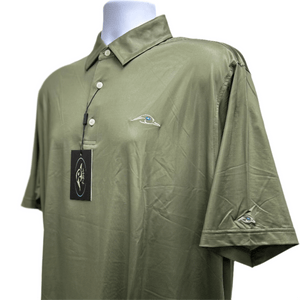 American Flyway Waterfowl Polo Shirts AFW Moss - Solid