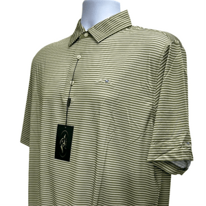 American Flyway Waterfowl Polo Shirts AFW Twill with Moss Stripe