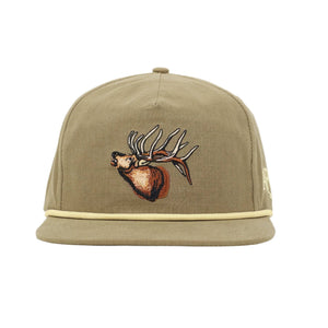 American Flyway Waterfowl RIPSTOP Bull Elk Brown w/ Tan Rope RipStop Hat