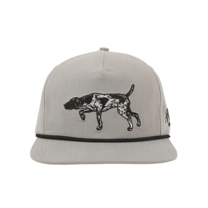 American Flyway Waterfowl RIPSTOP Grey w Black Rope Pointer Ripstop Rope Hat