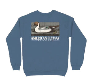 AMERICAN FLYWAY WATERFOWL Shirts Indigo Blue / Small The Pintail Crewneck