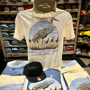 AMERICAN FLYWAY WATERFOWL Shirts The Sandhill Crane Tee