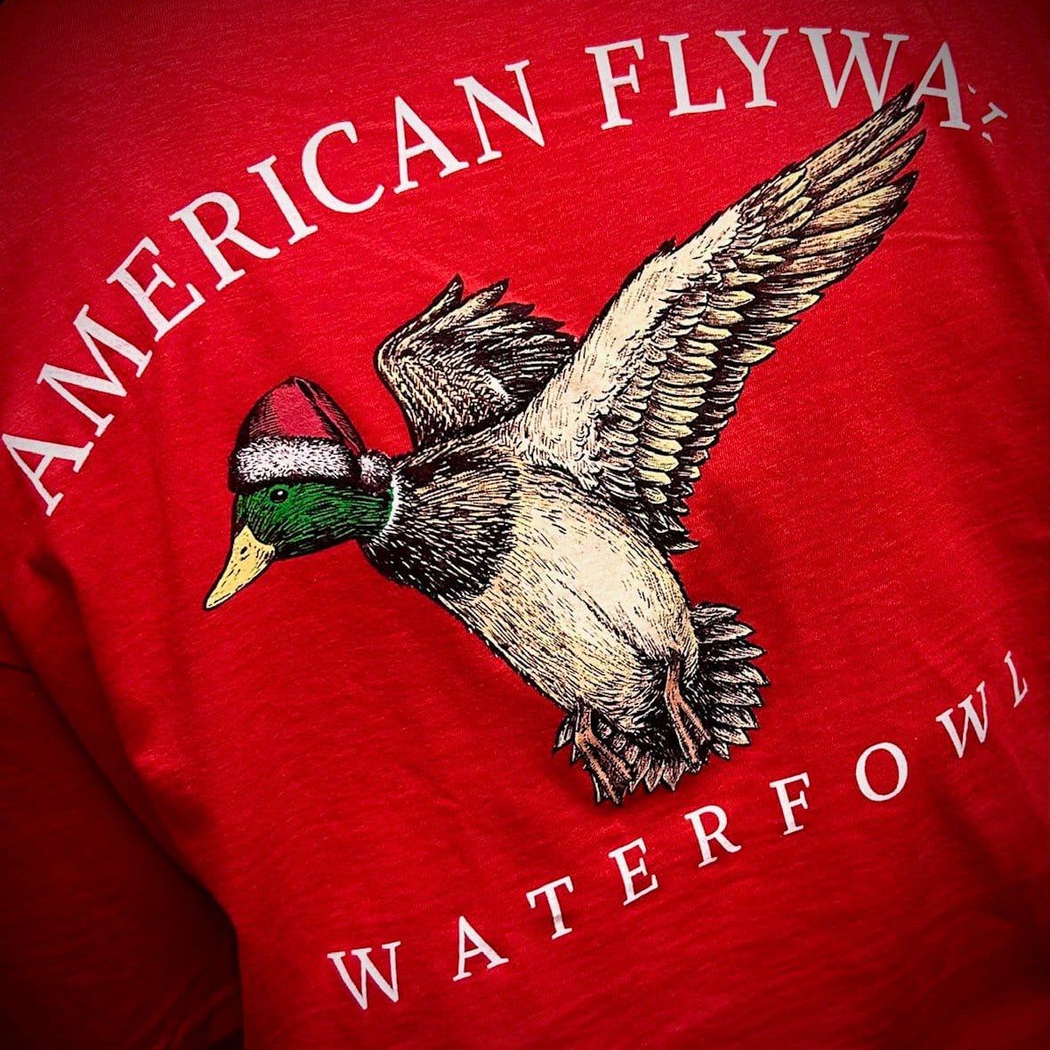 American Flyway Waterfowl TShirt Red / Small The Santa Duck Tee