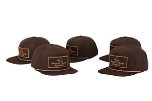 American Flyway Waterfowl Youth Throwback Vintage Rope Hat Brown w Patch and Tan Rope