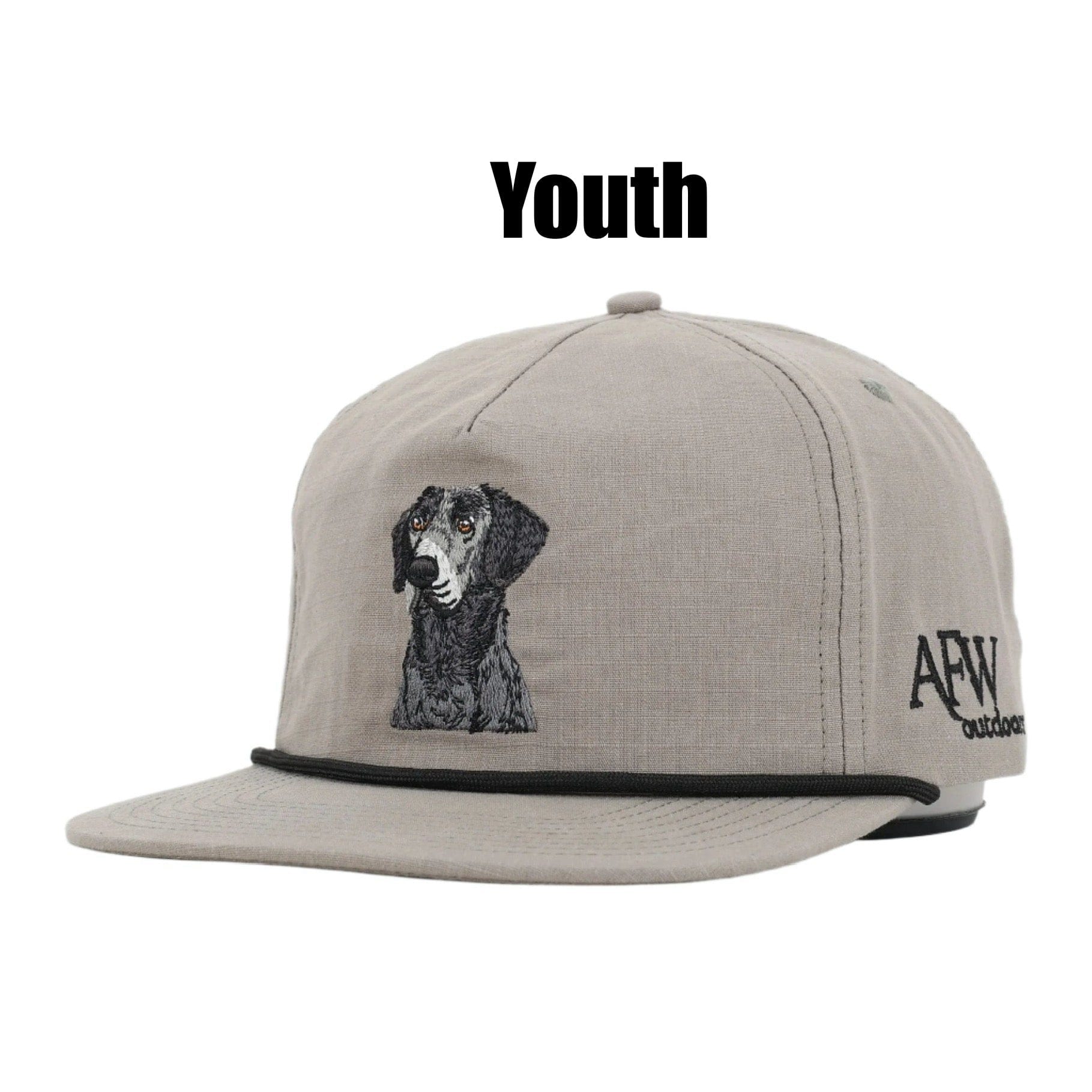 American Flyway Waterfowl Youth Vintage Rope Hat Youth Black Lab RipStop Hat