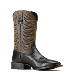 Ariat Men s Badlands Jet Black Smooth Quill Ostrich Square Toe Exotic Russell s Western Wear Inc