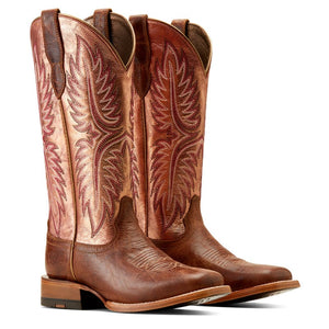 ARIAT INTERNATIONAL, INC. Boots Ariat Women's Frontier Calamity Jane Bite The Dust Brown Square Toe Western Boots 10051024