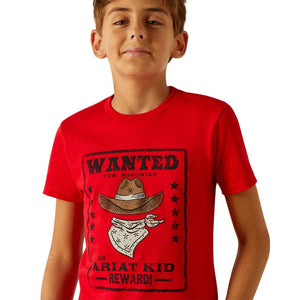 ARIAT INTERNATIONAL, INC. Shirts Ariat Boys "Ariat Kid" Red Short Sleeve Graphic T-Shirt 10051429