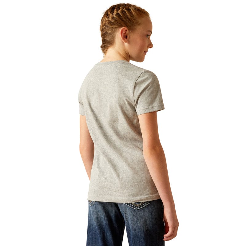 Ariat Girls Arrowhead Heather Grey Short Sleeve Graphic T Shirt 100485 Russell s Western Wear Inc