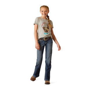 ARIAT INTERNATIONAL, INC. Shirts Ariat Girls Arrowhead Heather Grey Short Sleeve Graphic T-Shirt 10048588