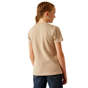 ARIAT INTERNATIONAL, INC. Shirts Ariat Girls Cowgirl Desert Oatmeal Heather Graphic T-Shirt 10048592