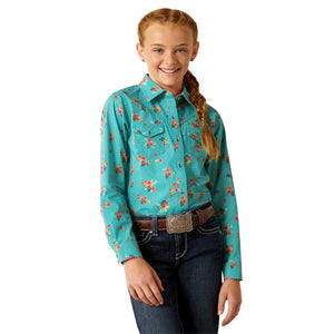 ARIAT INTERNATIONAL, INC. Shirts Ariat Girls Esmerelda Print Long Sleeve Snap Shirt 10048594