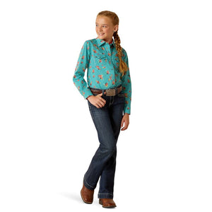 ARIAT INTERNATIONAL, INC. Shirts Ariat Girls Esmerelda Print Long Sleeve Snap Shirt 10048594