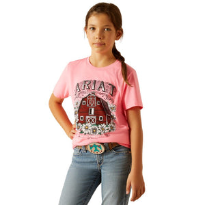 ARIAT INTERNATIONAL, INC. Shirts Ariat Girls Floral Farm Pink Ice Graphic T-Shirt 10051774