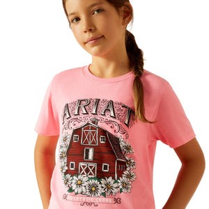 ARIAT INTERNATIONAL, INC. Shirts Ariat Girls Floral Farm Pink Ice Graphic T-Shirt 10051774