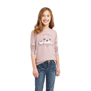 ARIAT INTERNATIONAL, INC. Shirts Ariat Girls REAL Dreamin Mood Nostalgia Rose Long Sleeve Shirt 10042298