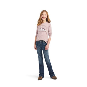 ARIAT INTERNATIONAL, INC. Shirts Ariat Girls REAL Dreamin Mood Nostalgia Rose Long Sleeve Shirt 10042298