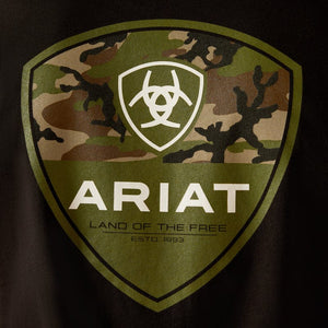 ARIAT INTERNATIONAL, INC. Shirts Ariat Men's Camo Corps Black Short Sleeve Graphic T-Shirt 10051762