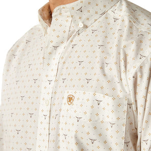 ARIAT INTERNATIONAL, INC. Shirts Ariat Men's Edmond White Classic Fit Long Sleeve Button Down Shirt 10051262