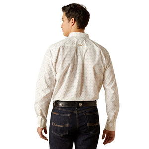 ARIAT INTERNATIONAL, INC. Shirts Ariat Men's Edmond White Classic Fit Long Sleeve Button Down Shirt 10051262