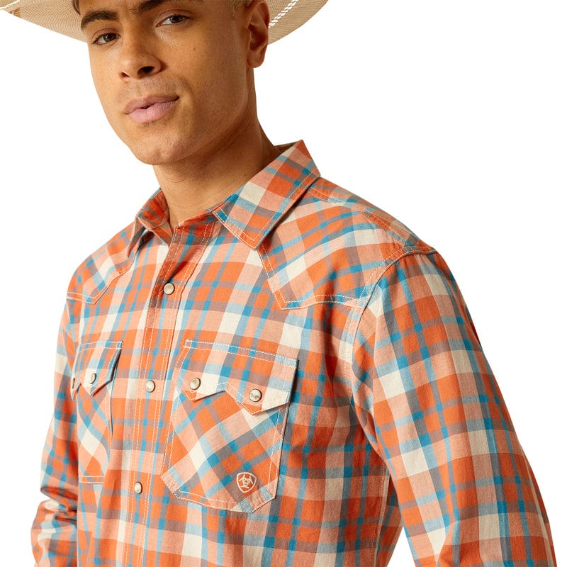 Ariat Long Sleeve Orange Shirts for Men