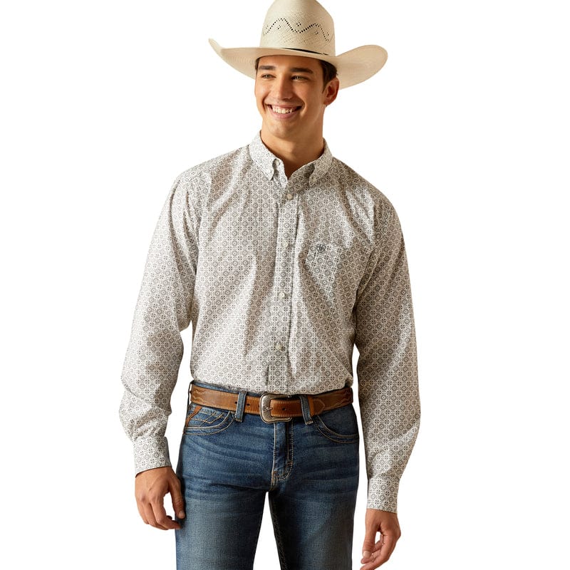 ARIAT INTERNATIONAL, INC. Shirts Ariat Men's Jimmy Grey Long Sleeve Fitted Shirt 10051525