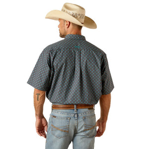 ARIAT INTERNATIONAL, INC. Shirts Ariat Men's Johnnie Grey Classic Fit Short Sleeve Shirt 10051528