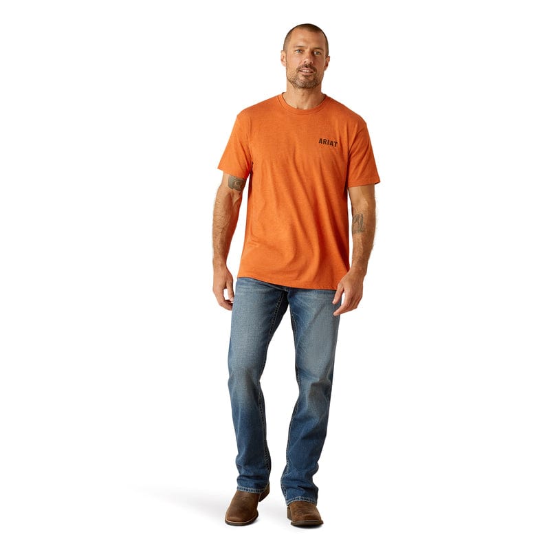 Ariat Men s Rattler Skull Adobe Heather Short Sleeve Graphic T Shirt 1 Russell s Western Wear Inc