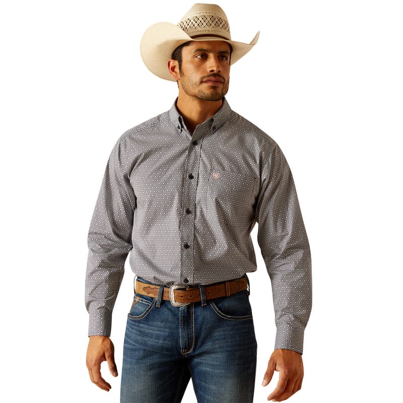 ARIAT INTERNATIONAL, INC. Shirts Ariat Men's Tatum Dress Blues Long Sleeve Button Down Classic Fit Shirt 10048369