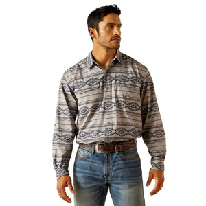 ARIAT INTERNATIONAL, INC. Shirts Ariat Men's VentTek Outbound Moon Mist Classic Fit Long Sleeve Button Down Shirt 10049015