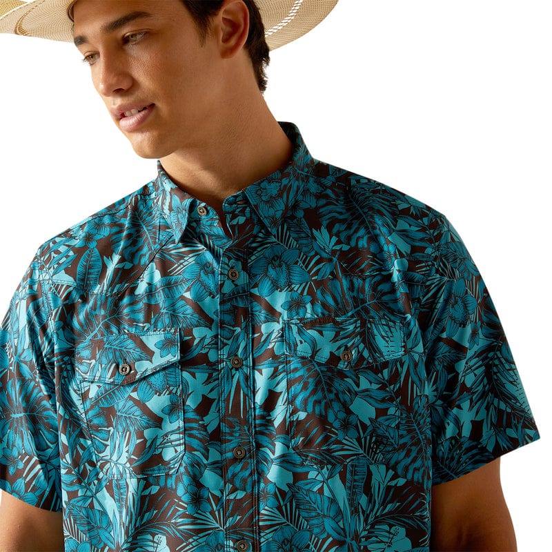 Ariat Men's Western VentTEK Button Down Shirt (Size: L)