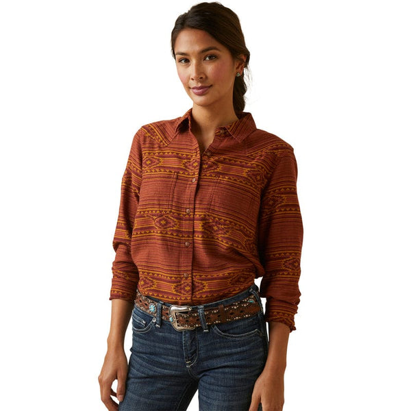 Ariat REAL Women's XXL Billie Jean Popover Long Sleeve orders Shirt Roadside Stripe