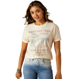 ARIAT INTERNATIONAL, INC. Shirts Ariat Women's Heritage Feed Oatmeal Heather Graphic T-Shirt 10051291