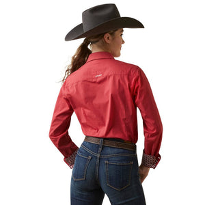 ARIAT INTERNATIONAL, INC. Shirts Ariat Women's Kirby Cardinal Dot Long Sleeve Button Down Stretch Shirt 10046702