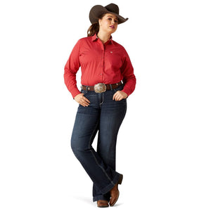 ARIAT INTERNATIONAL, INC. Shirts Ariat Women's Kirby Cardinal Dot Long Sleeve Button Down Stretch Shirt 10046702